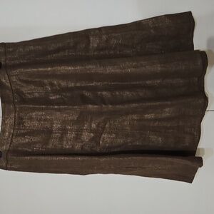 Dana Buchman Shimmering Brown A-Line Skirt